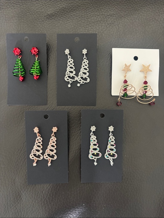 Jewelry - Festive Christmas Tree Drop Earrings - Pick 1 (buy now)